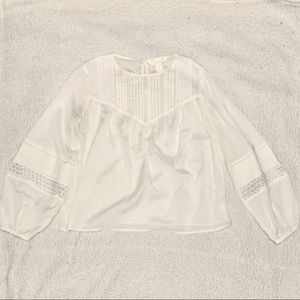 H&M White Boho Top